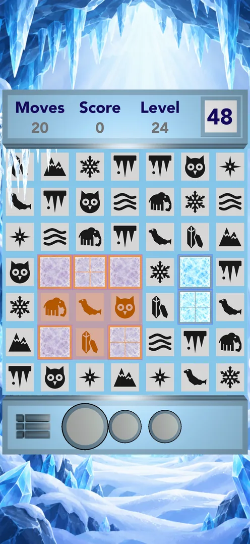 An Ice Cavern level with blocks of ice